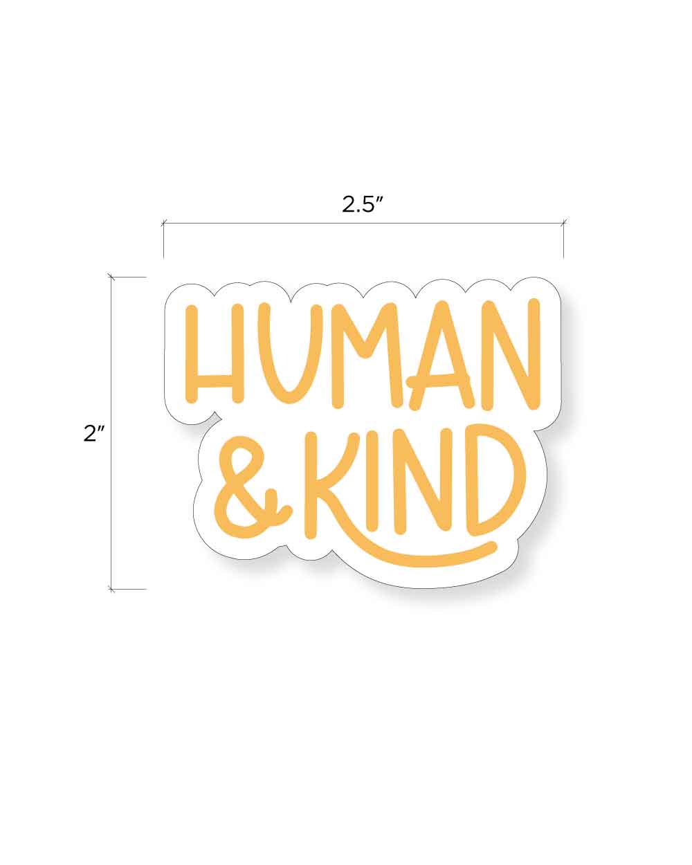 Human & Kind Tumbler Sticker