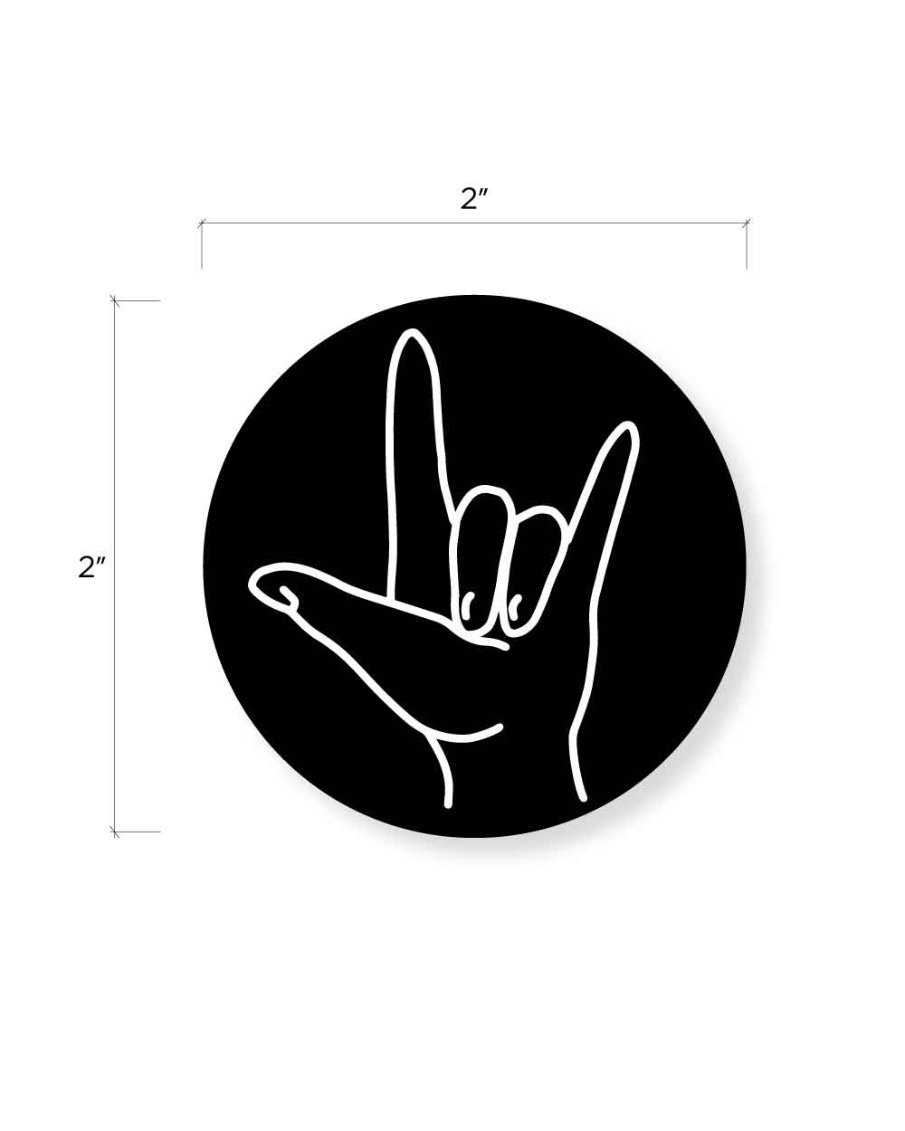 Black ILY Tumbler Sticker