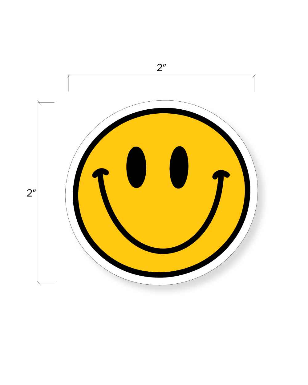 Yellow Smile Tumbler Sticker