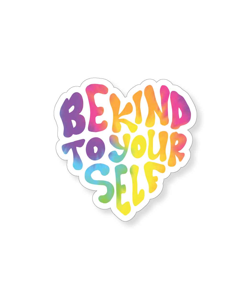 Tie Dye Be Kind to Yourself Tumbler Sticker