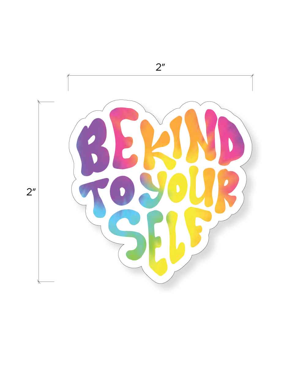 Tie Dye Be Kind to Yourself Tumbler Sticker